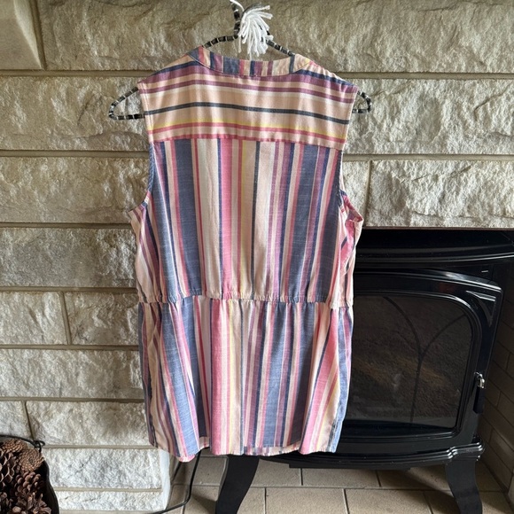 Lee Women's Striped Sleeveless Top - Multicolor Medium - Picture 4 of 6